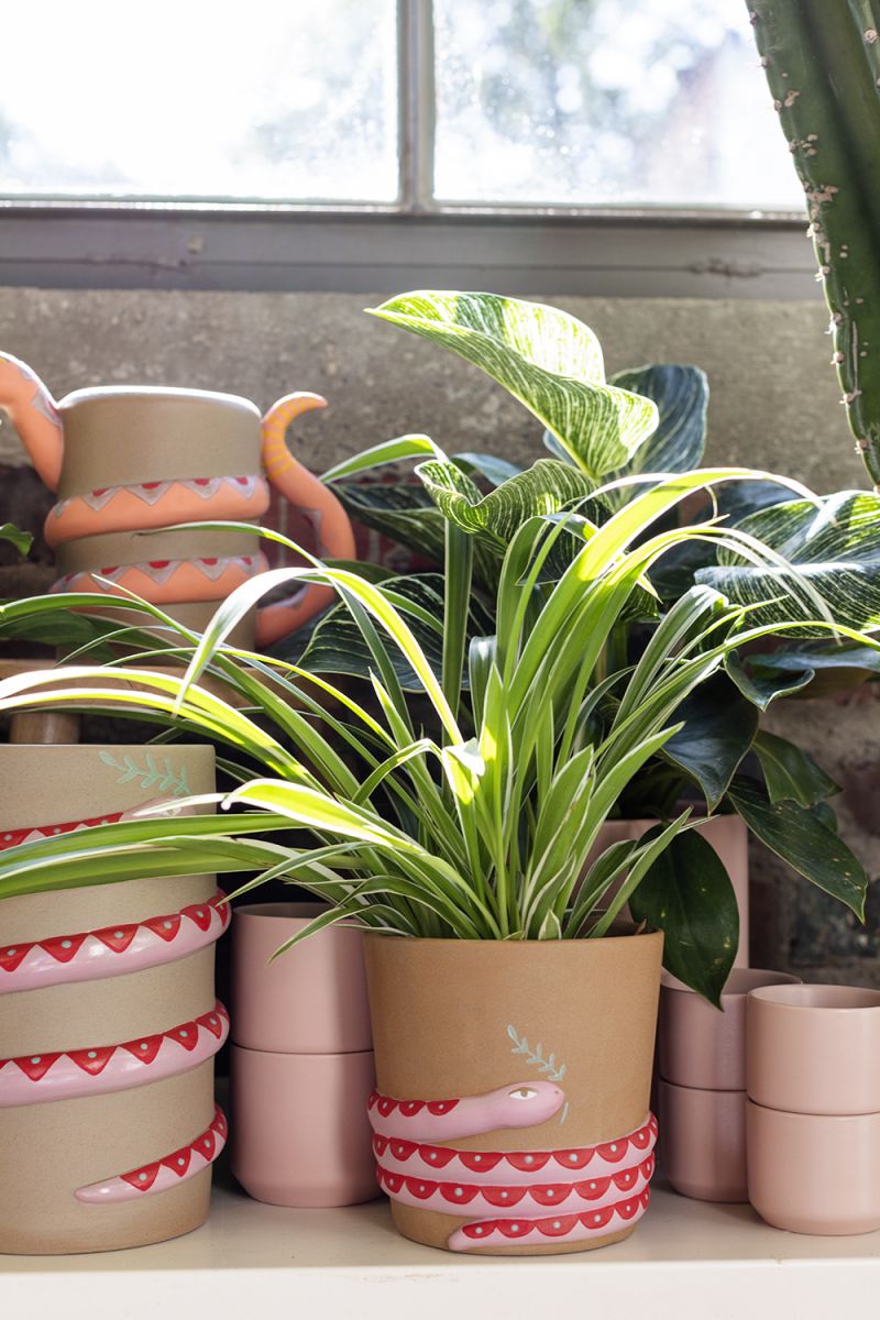 Pink Serpent Pot