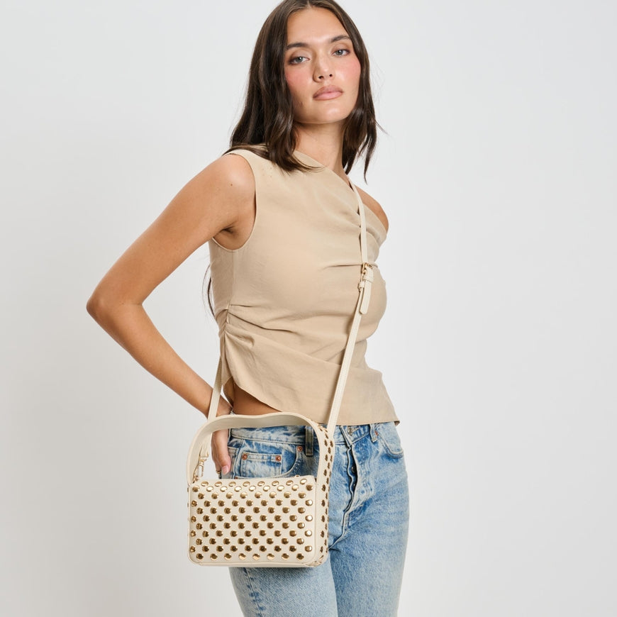 Isabelle Studded Crossbody - Oatmilk