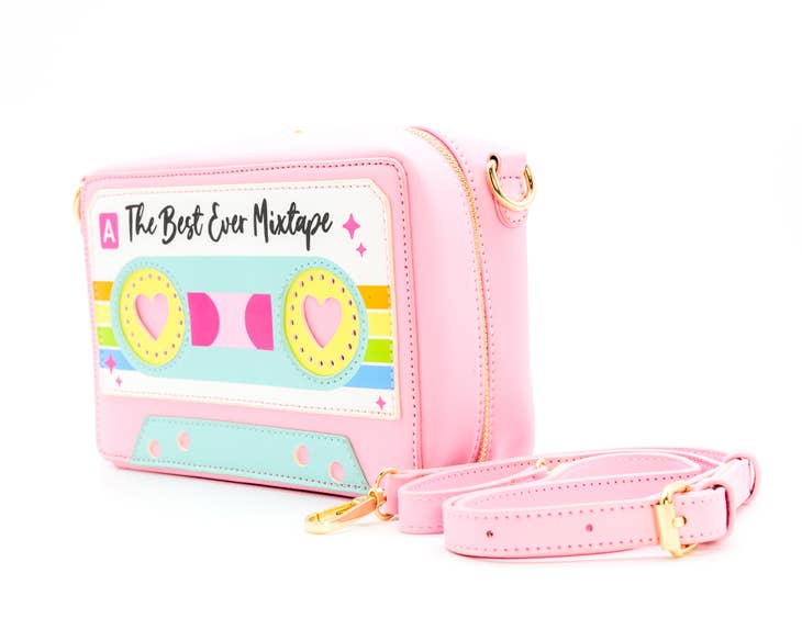 Best Ever Cassette Tape Handbag - Retro Pink