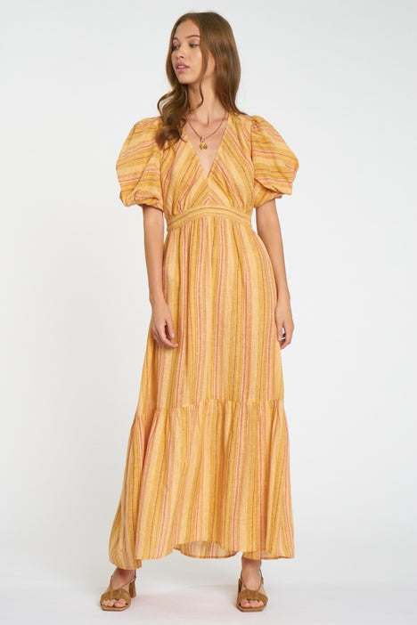 Carol Dress - Yellow Multi