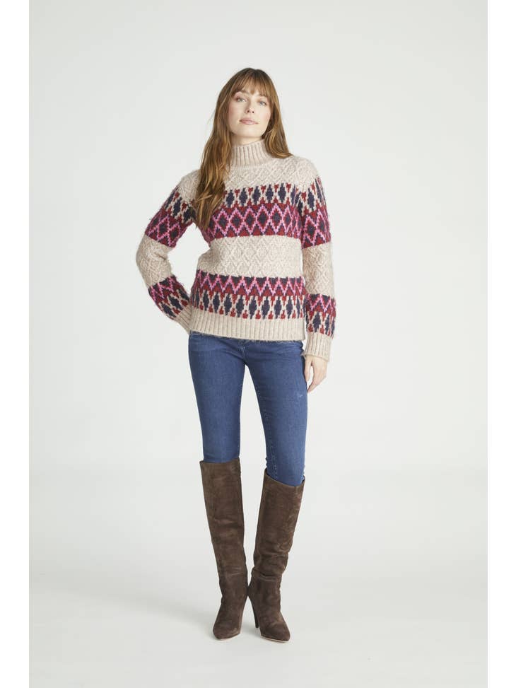 Funnel Neck Fairisle Sweater