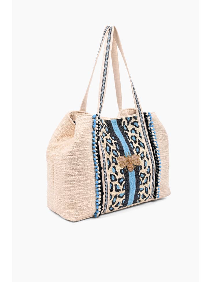 Bee Blue Beautiful Tote