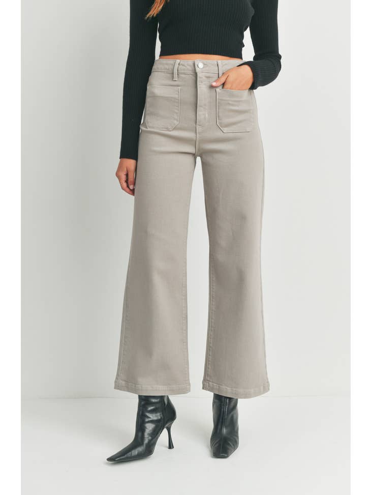 Patch Pocket Wide Leg - Moonstone