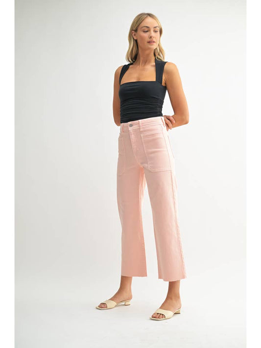 High Rise Utility Wide Leg - Peach