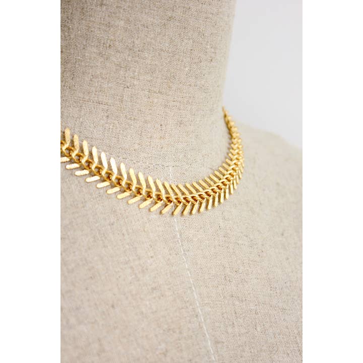 Fish Bone Chain Necklace
