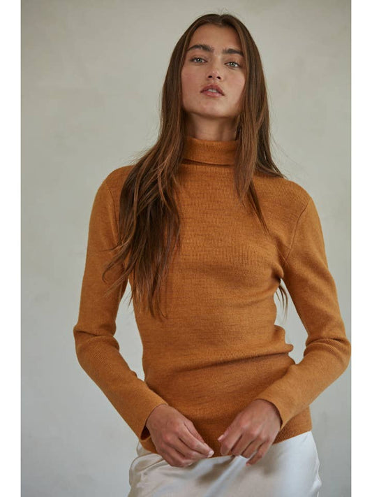 Turtleneck Sweater - Camel