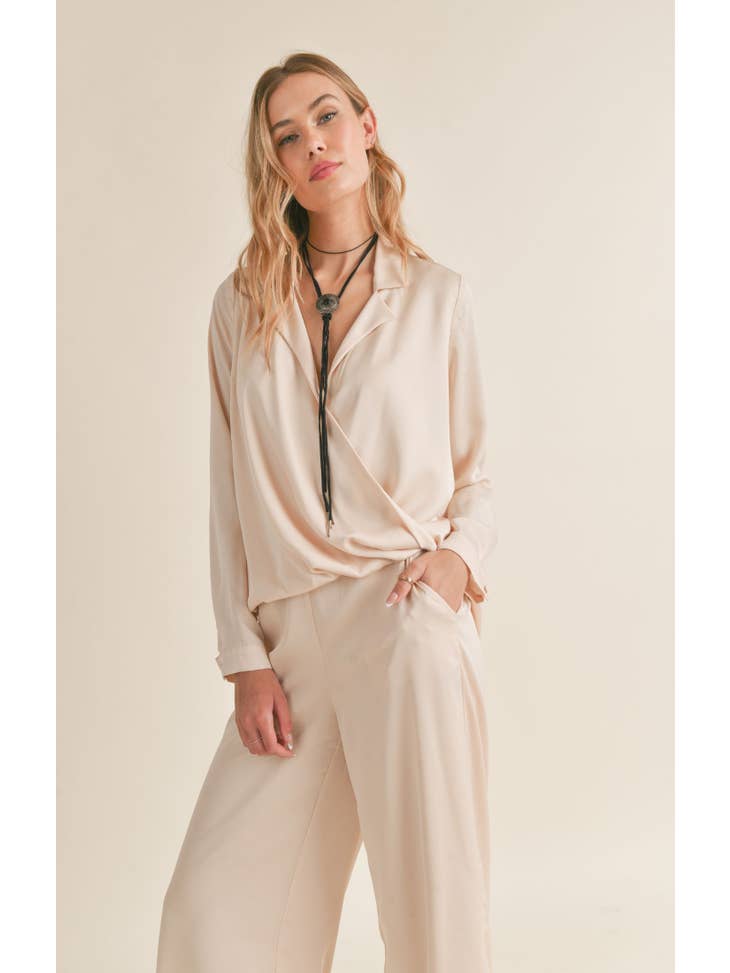 Taz Wrap Top - Champagne