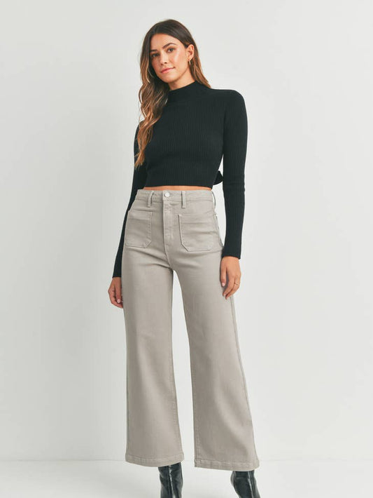 Patch Pocket Wide Leg - Moonstone
