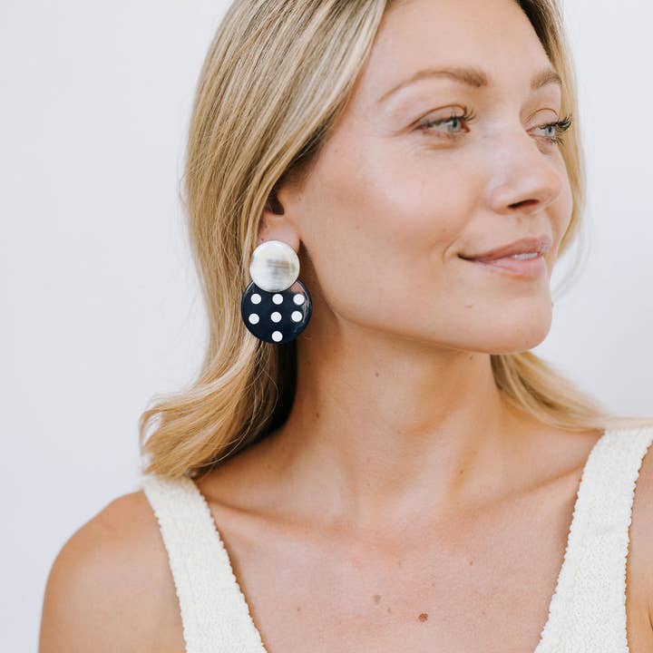 Polka Double Circle Earrings