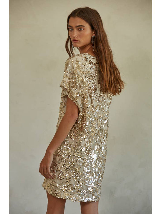 In the Spotlight Dress - Gold