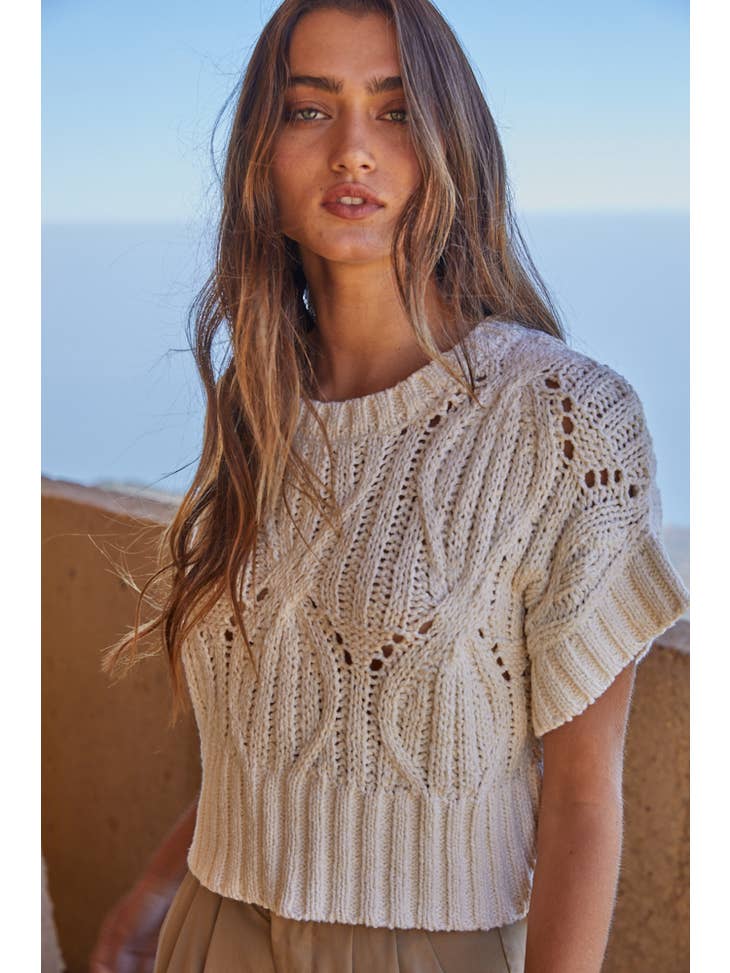 Cali Crochet Top - Cream