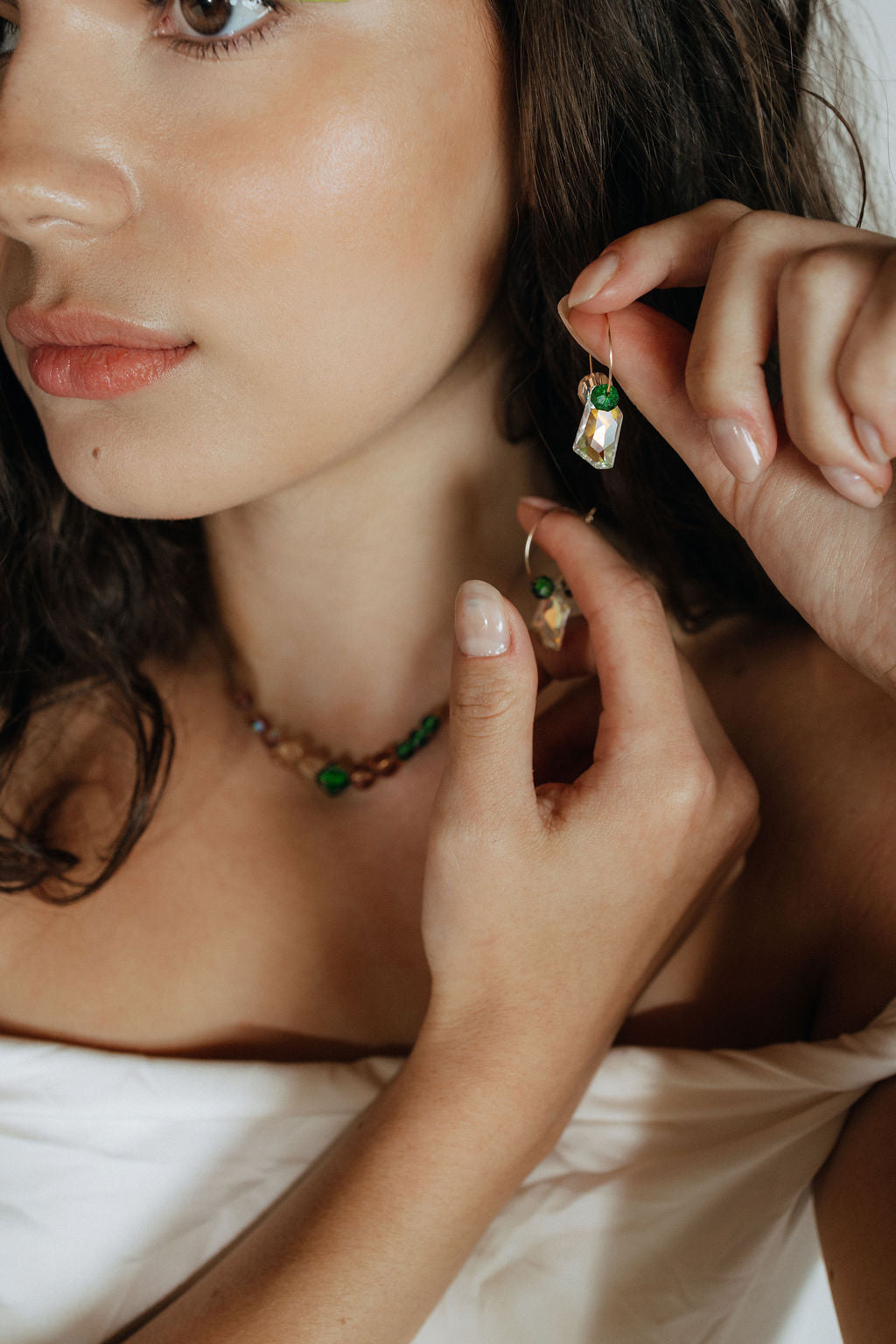 Small Crystal Hoops - Muse
