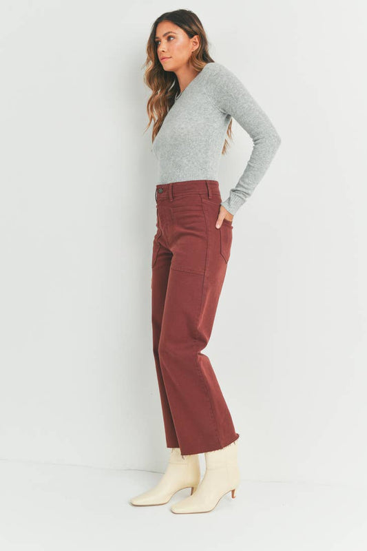 High Rise Utility Wide Leg - Cinnamon