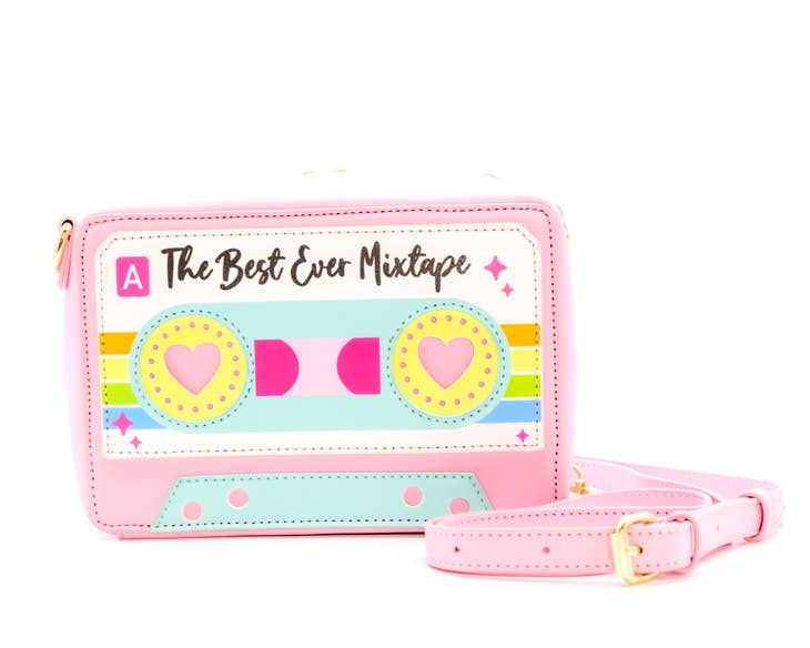 Best Ever Cassette Tape Handbag - Retro Pink