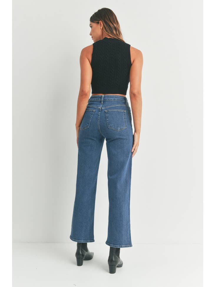 High Rise Full Length Straight - Dark Wash