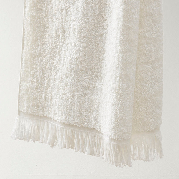 Terry Cotton Fringed 6-Piece Towel Set - Ivory