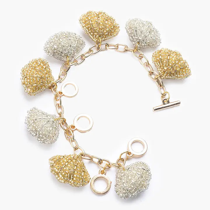 Gold and Silver Seashell Bracelet
