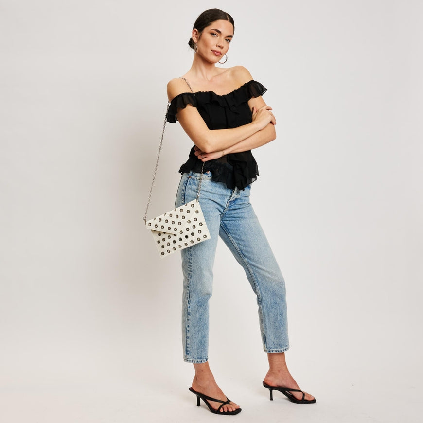 Ramona Gromet Crossbody - White