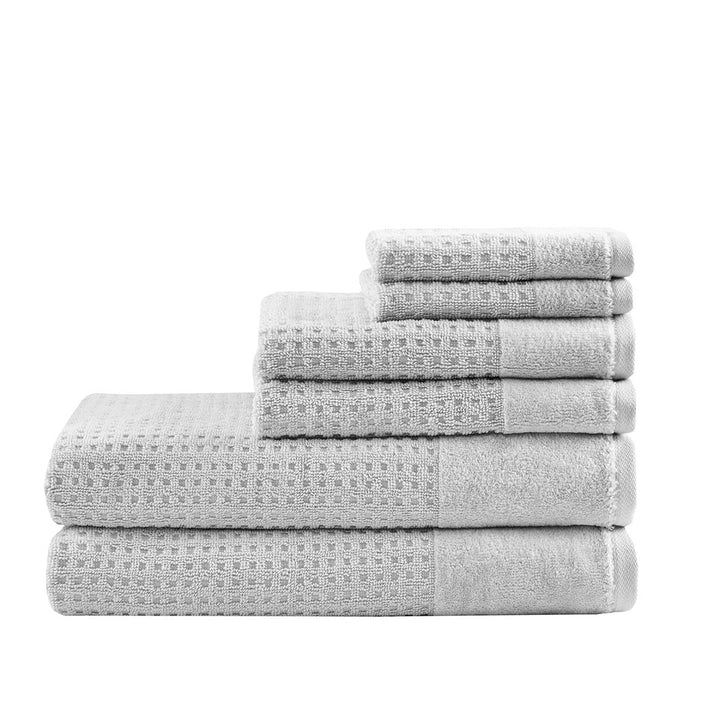Spa Waffle Bath Towels - Light Grey