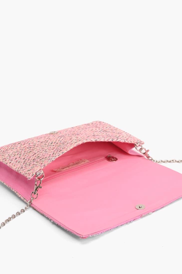 Ombre Embellished Flap Clutch