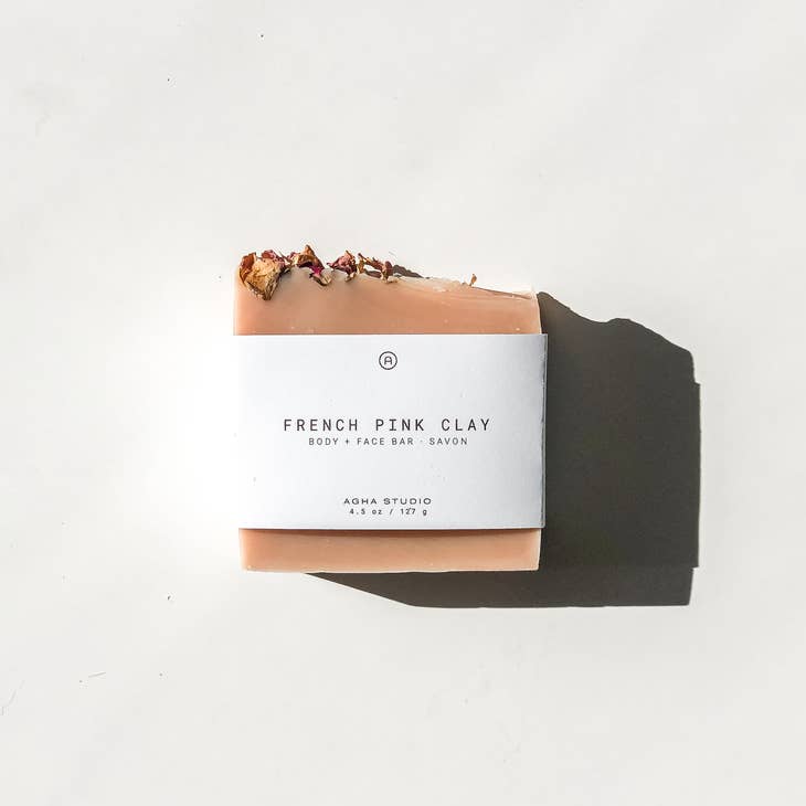 French Pink Clay Body + Face Bar