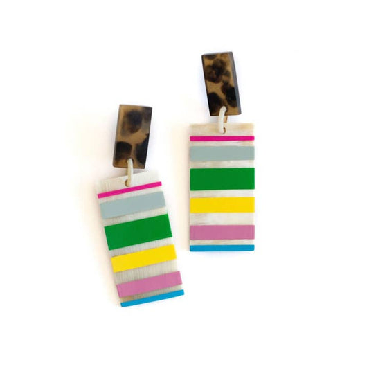 Tortoise Top Rainbow Earrings