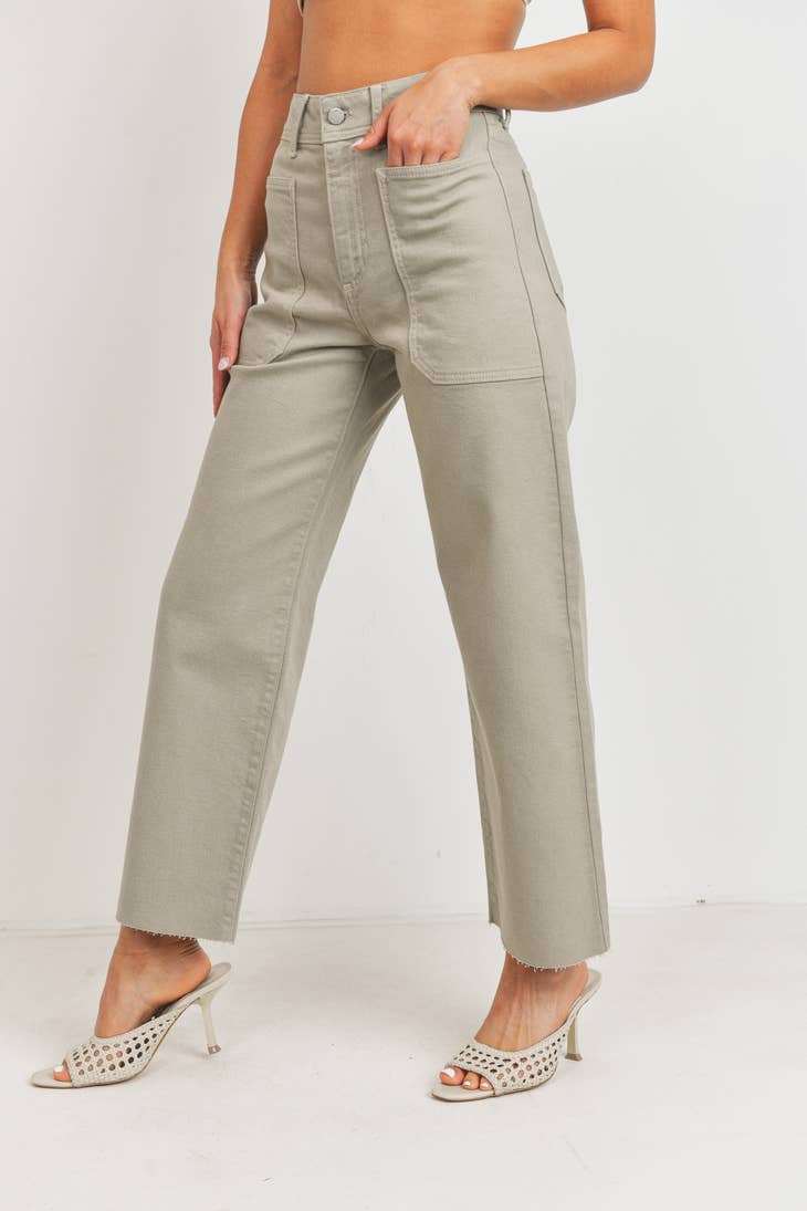 High Rise Utility Wide Leg - Eucalyptus
