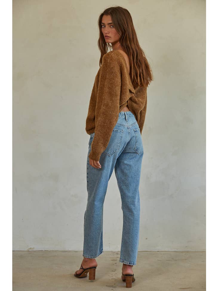 Belle Dia Sweater - Dark Camel