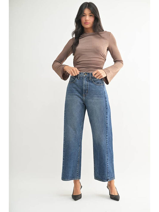 Barrel Jean Twist - Dark Wash