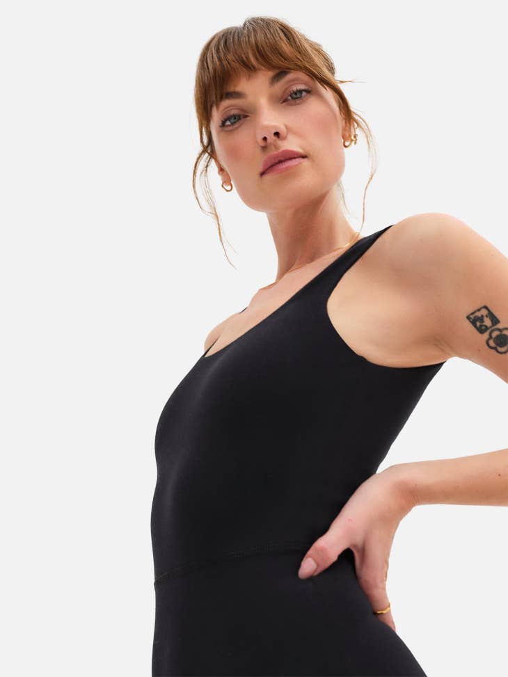 Organic Stretch Unitard - Jet Black