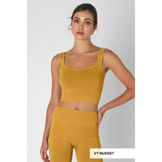 Chevron Crop Top - Vintage Nugget
