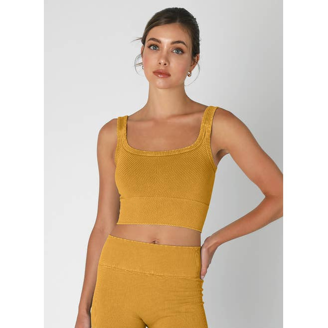 Chevron Crop Top - Vintage Nugget