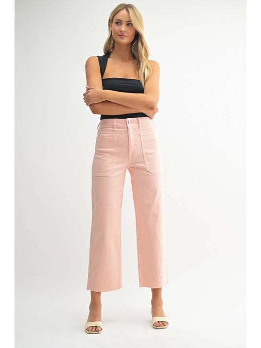 High Rise Utility Wide Leg - Peach