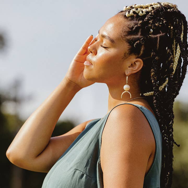 Los Lunas Earrings - Botswanan Agate