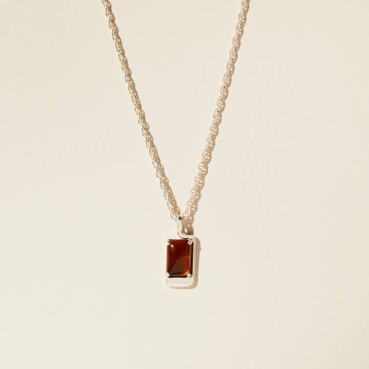 Foster Necklace - Brown/Sterling Silver