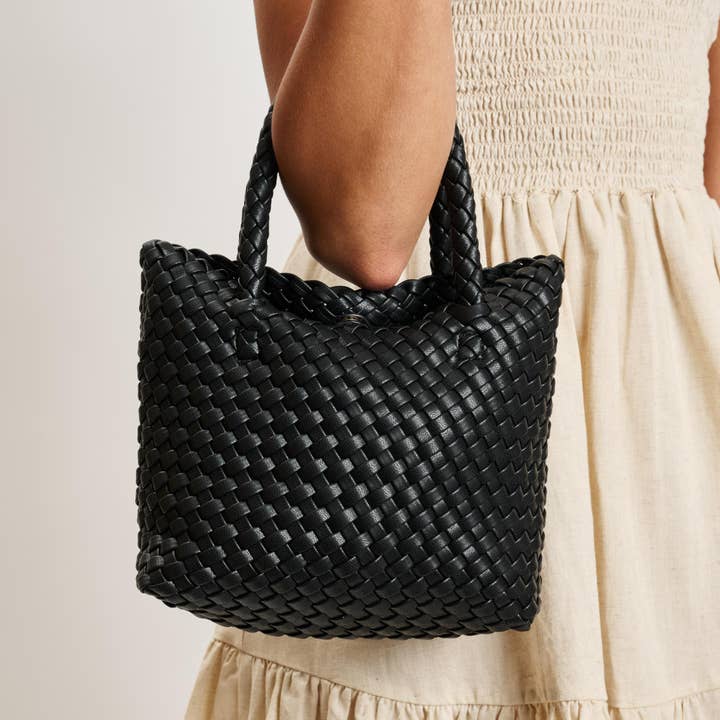 Leanna Woven Crossbody - Black