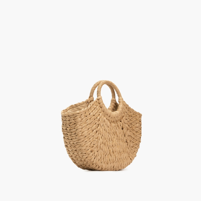 Agnes Half Moon Beach Straw Bucket Tote