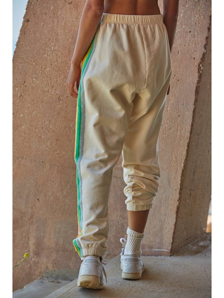 Counting Rainbows Joggers - Cream