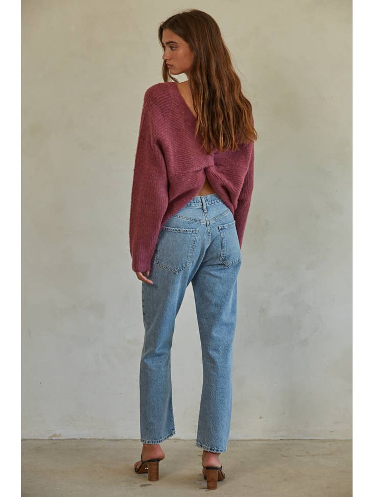 Belle Dia Sweater - Burgundy