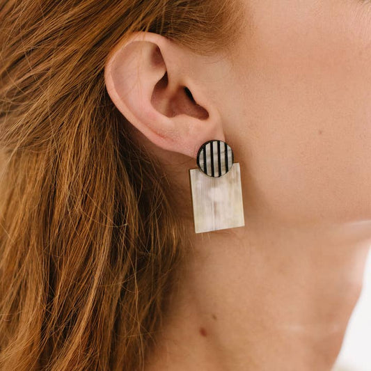 Tuxedo Stripe Earrings
