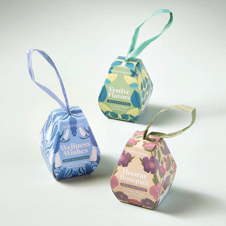 Seed Salutation Gift Tag & Seed Packet - Hooray Bouquet Poppy