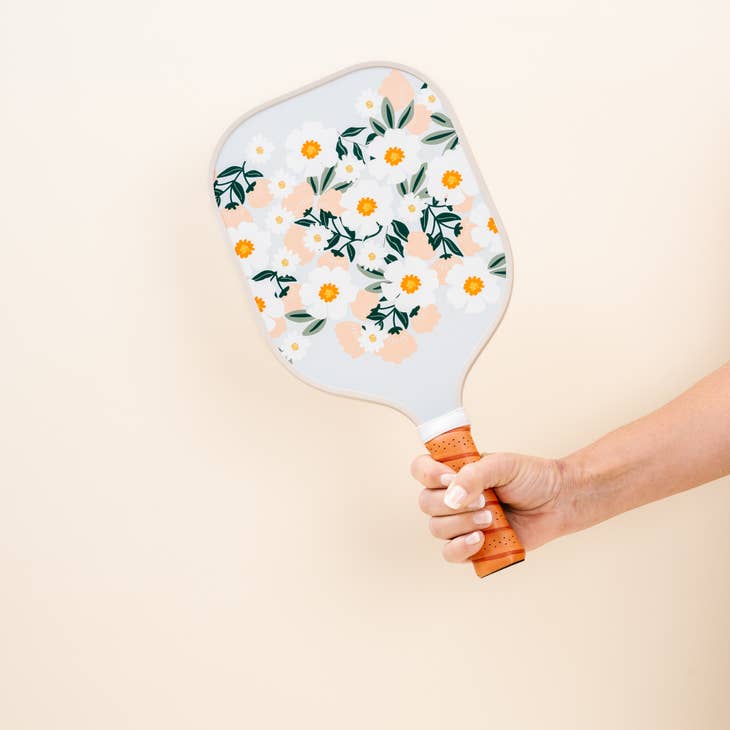 Pickleball Paddle - Flower Talk Blue