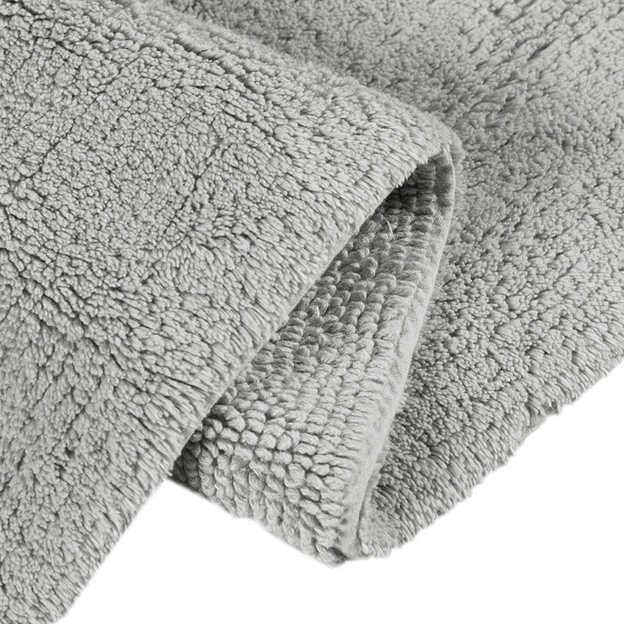 Luxury Feather Touch Reversible Bath Rug - Grey