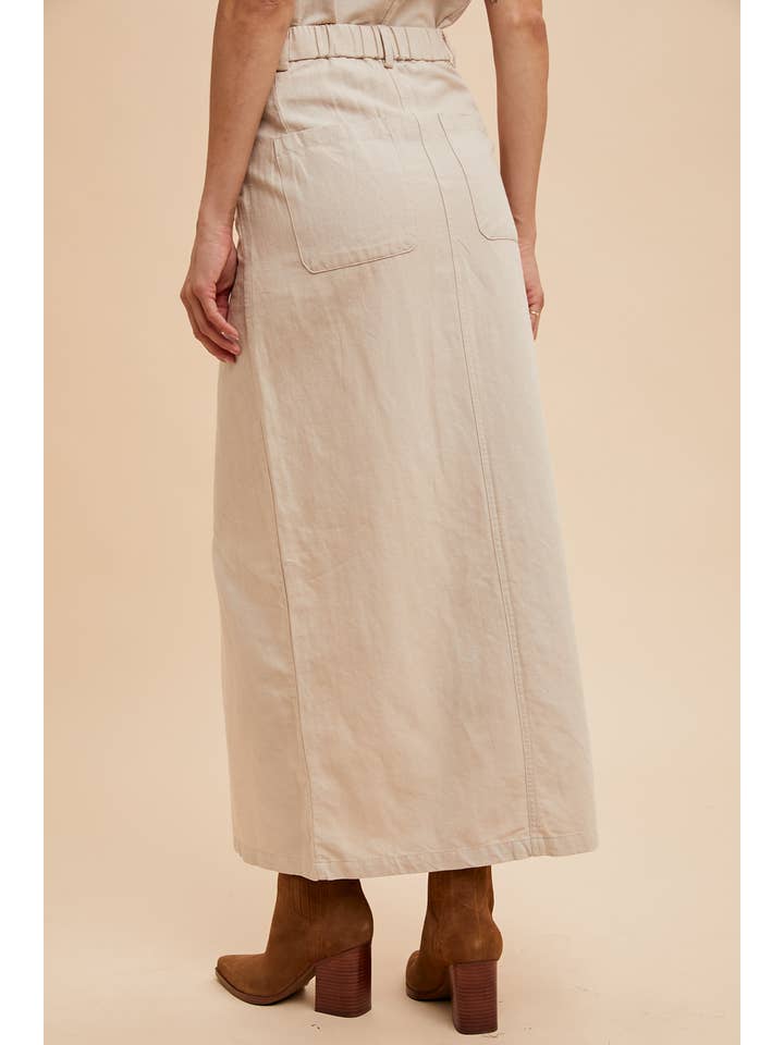Split Seam Maxi Skirt - Linen