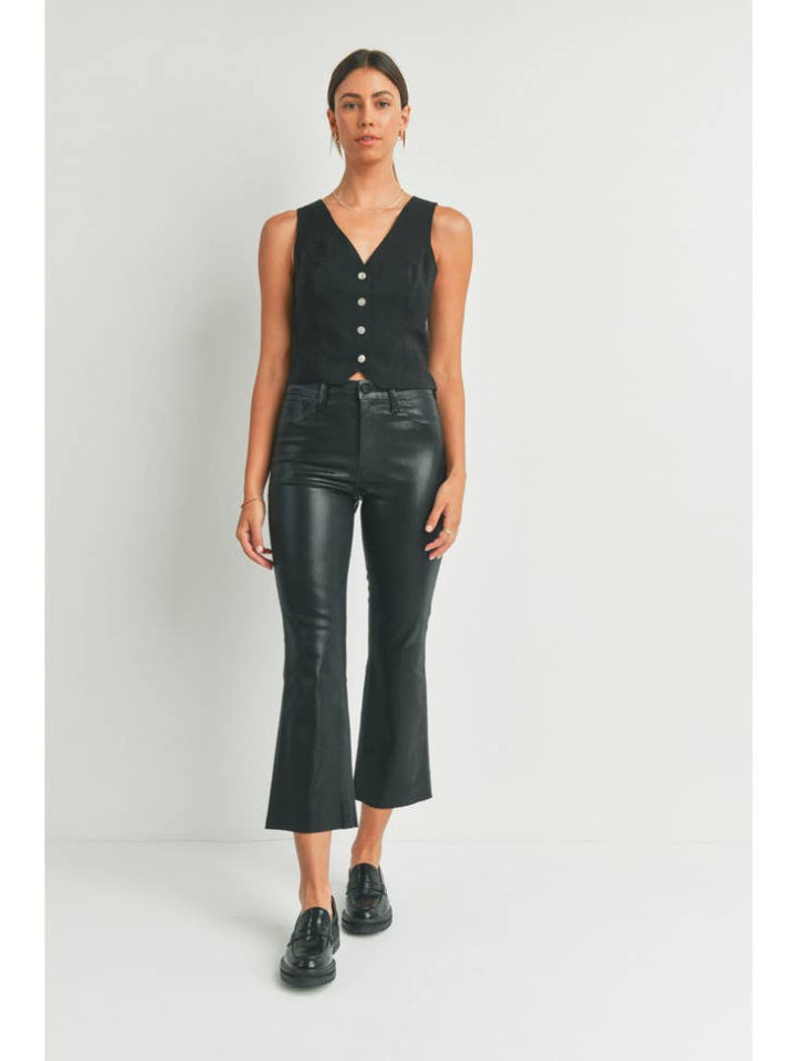 Cropped Kick Flare - Black