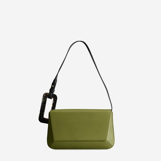 Geometric Shoulder Bag - Green