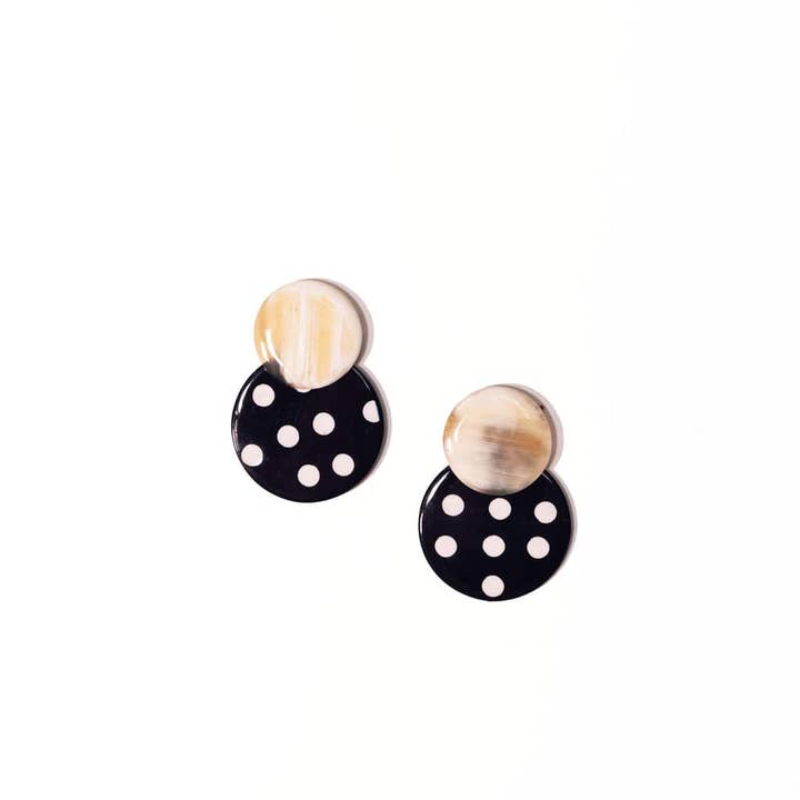 Polka Double Circle Earrings