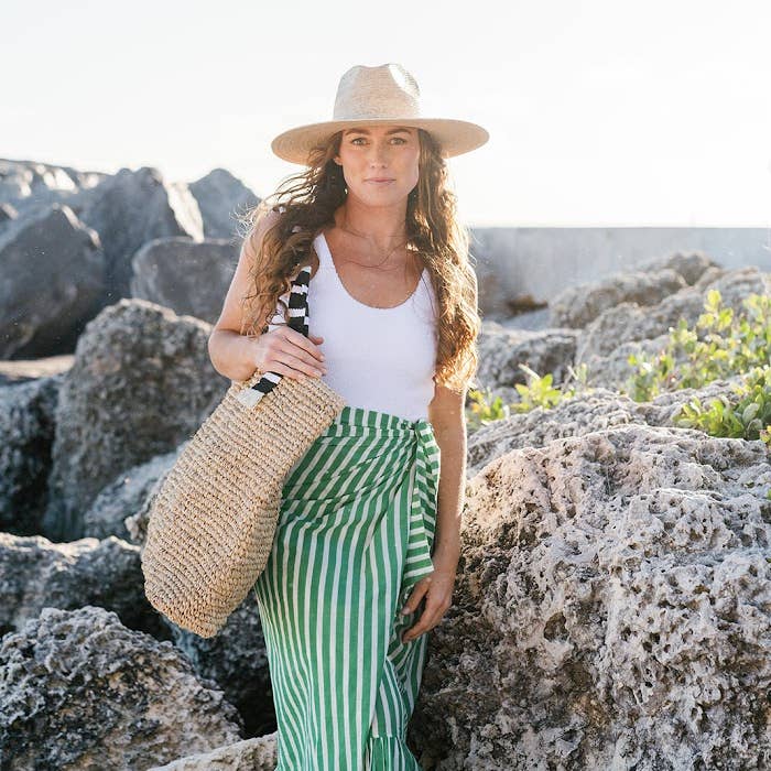 Jakeline Large Raffia Tote