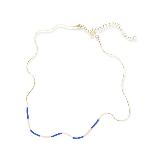 Kaleid Necklace - Periwinkle & Cream