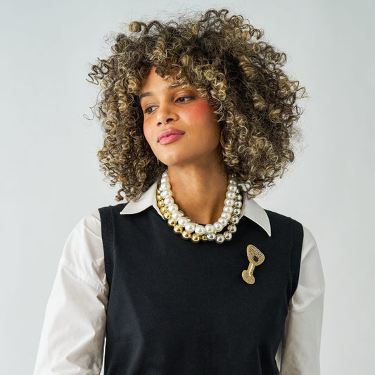 Iris Large Resin Bead Necklace - Pearls